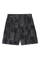 Patchwork Bermuda Shorts